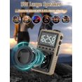 thumbnail image 4 of Radio portátil Bluetooth AM FM de onda corta Jazmm Brown, 4 of 9