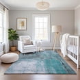 thumbnail image 6 of Addison Rugs Mayfield Premium Machine Washable Transitional Abstract Teal Rectangle Rug, 10' x 14', 6 of 6