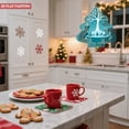 thumbnail image 6 of Stylish Metal Hanging Christmas Tree Wind Spinner - Teal & White Design with Snowflakes Perfect for Festive Yard & Garden Decor, 6 of 7