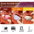 thumbnail image 3 of 6-Hole Semi-Sphere Silicone Mold 4-Pack Purple, Flexible Food-Grade Baking Mold for Chocolate Bombs, Dome Mousse, Pudding, Jelly, DIY Candy, Oven & Dishwasher Safe, 3 of 7