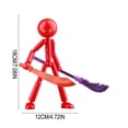 thumbnail image 2 of Bomd Generisch Action Figure, Collectable Buildable Stick Figure Toy, Stop Motion Figures Set with 2 Weapons, Movable Model Action Figure Playset for Boys Kids Children Daily Play Red, 2 of 6
