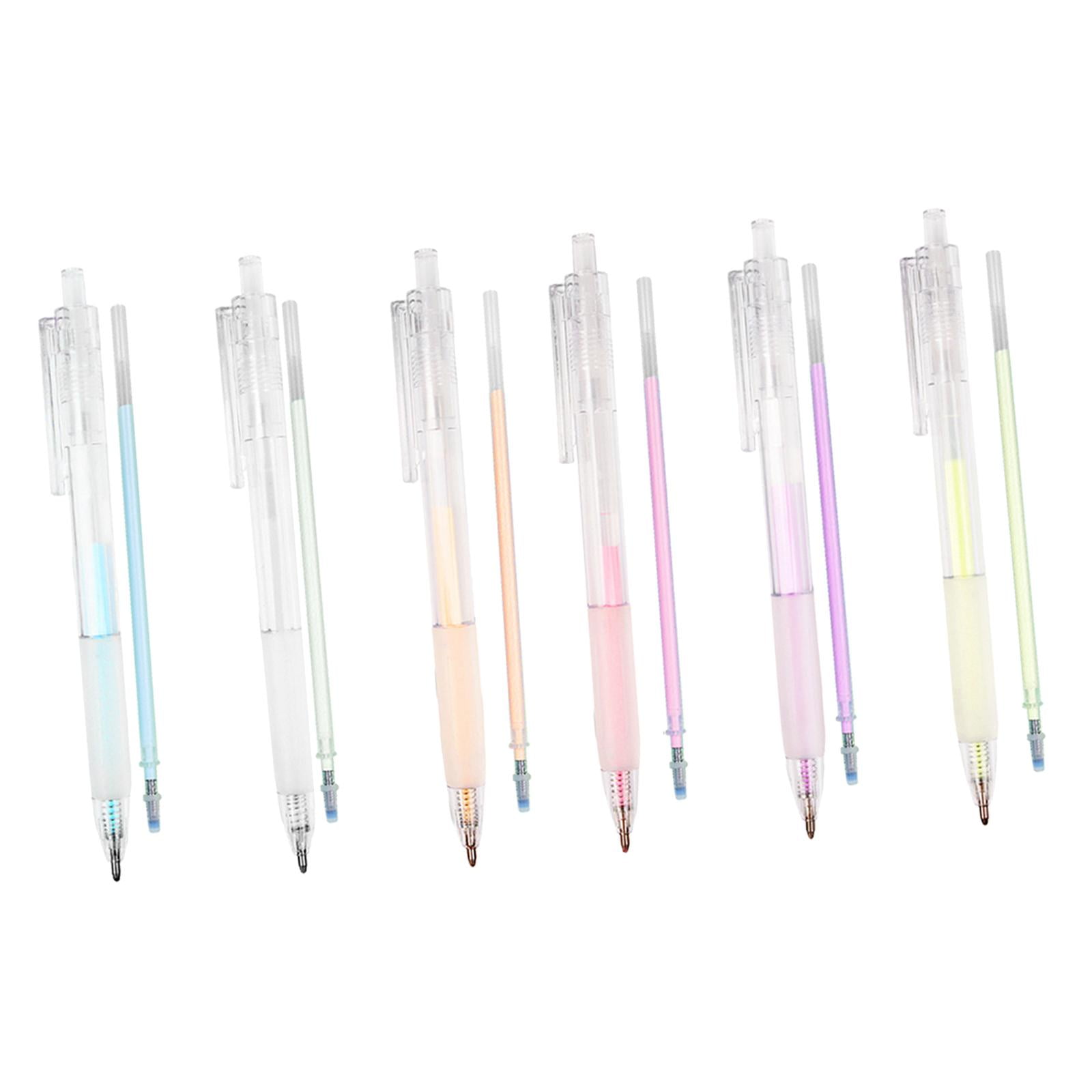 6 Pieces Quick Dry Press Pen with Refills Birthday Gifts DIY Diary Accs Coating Width 1mm Dot Glue for Scrapbooking Flyers Posters