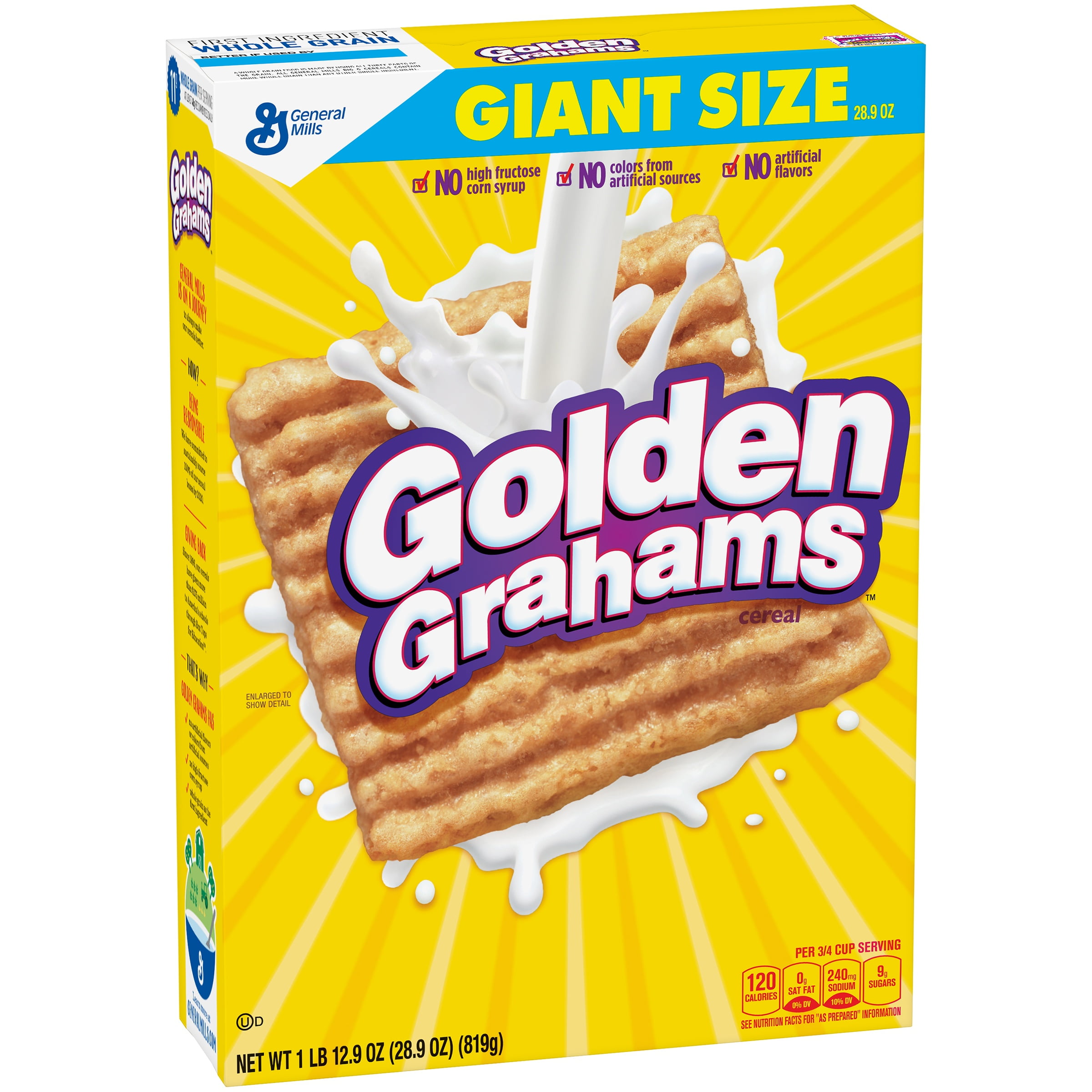 Golden Grahams Cereal Giant Size 28.9 oz. Box - Walmart.com - Walmart.com