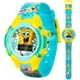 thumbnail image 1 of Accutime Nickelodeon Bob Esponja Reloj LCD para niños con luces LED, correa de personaje colorida, pantalla intermitente interactiva, viene en caja de lata coleccionable, 1 of 5
