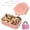 Sakura Pink, variant on MDHAND 2-in-1 Divided Lunch Box with Lunch Bag, Bento Box with Cutlery Set, 2 Tier Food Storage Containers, Microwave Safe PP6 Material, Leak Proof with Silicone Seal, Sakura Pink