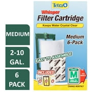 Tetra Whisper Replacement Carbon Aquarium Filter Cartridges, Med 6 count