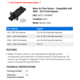 thumbnail image 2 of Mass Air Flow Sensor - Compatible with 2004 - 2012 Ford Explorer 2005 2006 2007 2008 2009 2010 2011, 2 of 2