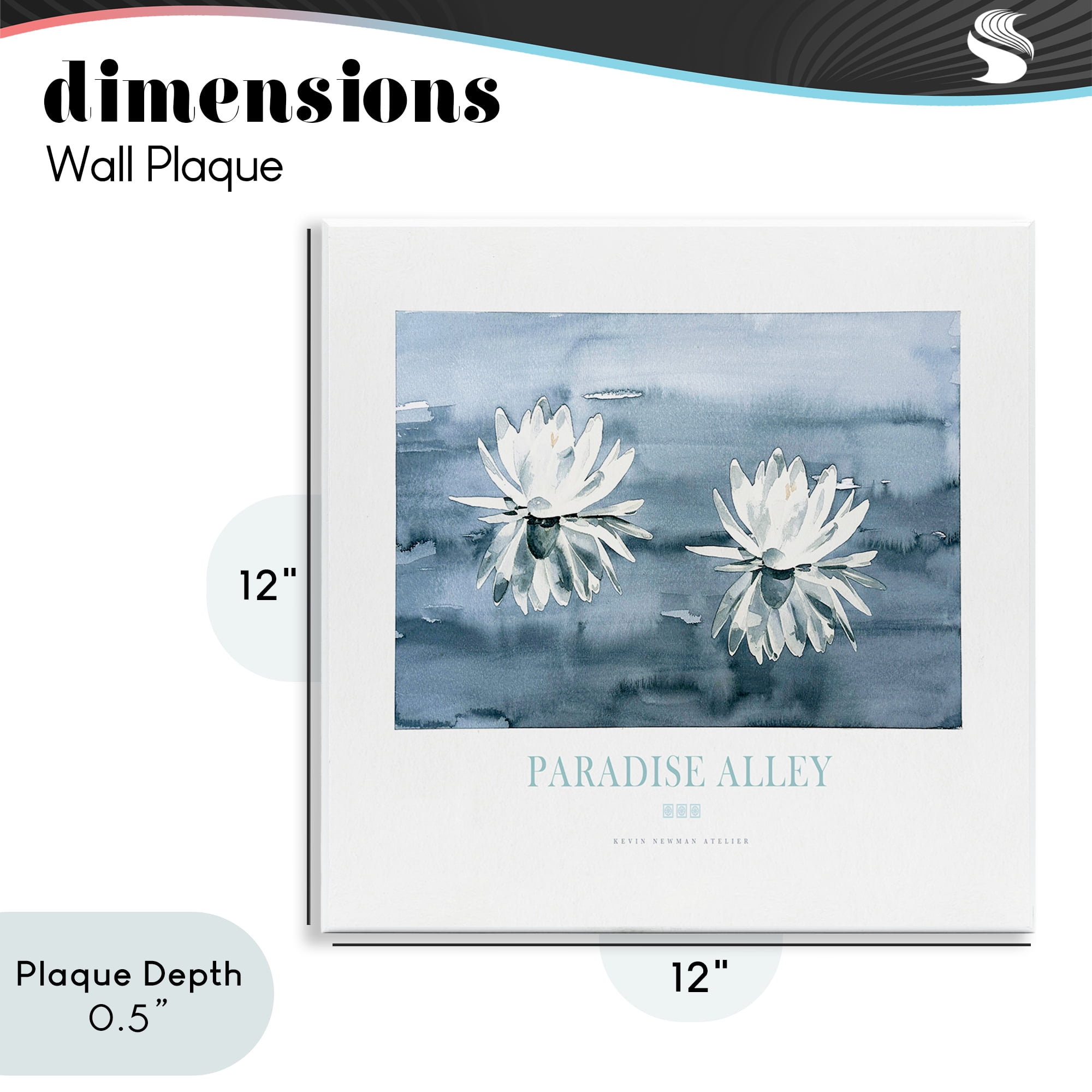Stupell Industries Paradise Alley Water Lilies Wall Plaque Art, design by Jadei Graphics