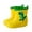3-Yellow, variant on ibiyuan Rain Boots for Girls Waterproof Shoes Casual Durable Fun Patterns Water Rubber Rain Shoes Adjustable Drawstring Non- Sole Shoes Outdoor Fishing Rainboots with Easy-On,5.5-6 Years