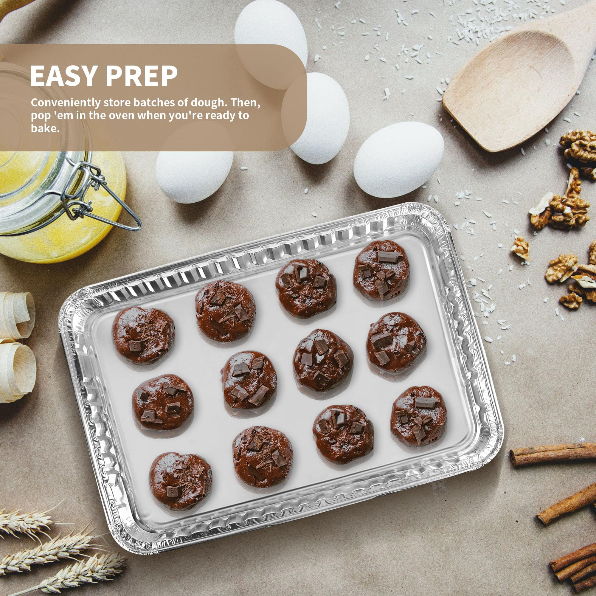 24 Pack 16 X 11 Inch Aluminum Disposable Cookie Sheets For Baking And Roasting Foil Grilling Pans Brownie Tins Cooking Thin  Cakes