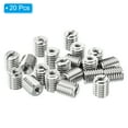 thumbnail image 3 of Uxcell Thread Adapters Sleeve Reducing Nut 20pcs M10x1.5 Male to M4x0.7 Female Repairing Insert Nut 12mm, 3 of 6