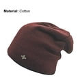 thumbnail image 6 of AYYUFE Men Hat Solid Color Double Layers Autumn Winter Ear Protection Knitting Hat for Outdoor, 6 of 8
