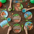 thumbnail image 4 of Jestar 96 Pcs Pixel Miner Crafting Party Supplies Plates Forks Napkins for 24 Guests, Video Game Theme Birthday Party Decoration, 4 of 10