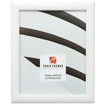 Craig Frames Bullnose, 8x10 inch Picture Frame, Contemporary Satin White