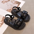 thumbnail image 6 of NOKIO Toddler Trendy Platform Sandals Girls' Stylish Sandals Girls' Summer Sandals Toddler Girls Jelly Sandals Summer Outdoor Closed Toe Soft Rubber Sole Beach Water Shoes Dress Princess Flat, 6 of 6