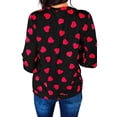 thumbnail image 3 of Love Heart Printed Women Long Sleeve Shirt Autumn Tops, 3 of 4