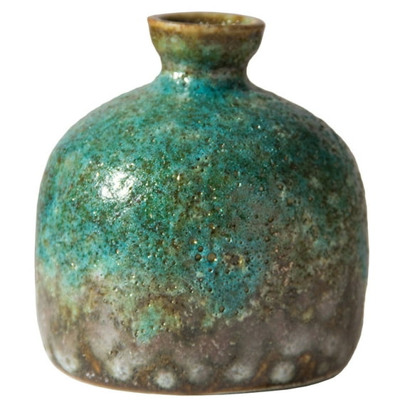 Toyandona Vase Dark Green Ceramic 1Pc 4.7X4.3X4.3In