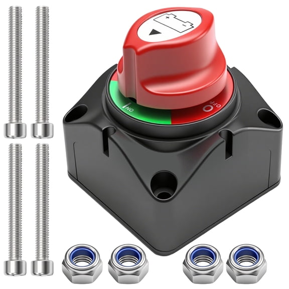Anxingo Battery Switch,12-48V Waterproof Battery Disconnect Master Switch for Car RV and Marine Boat