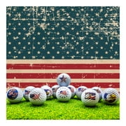 GBM Golf American Flag Golf Ball Assortment – 12 Designs – 12 Pack Patriotic Set