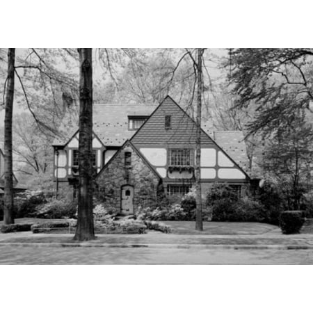 Tudor Style House - English Tudor style house Canvas Art - (24 x 36)