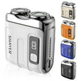 thumbnail image 1 of Mini afeitadoras portátiles para hombre 2025, IPX7, resistentes al agua, magnéticas, de doble cabezal, recargables por USB, con un solo botón, afeitadoras eléctricas largas., 1 of 1