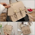 thumbnail image 6 of DIY Leather Shoulder Bag Making Kit PU Leather Crossbody Bag Sewing Pattern Materials Craft Kit Handicraft Women Messenger Bag Purse Making Supplies Personalized Gift Apricot Blanched Almond, 6 of 9