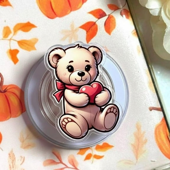 Cute Bear Magsafe Phone Grip, Magnetic , Phone Holder for iPhone, Kickstand for Hands-Free