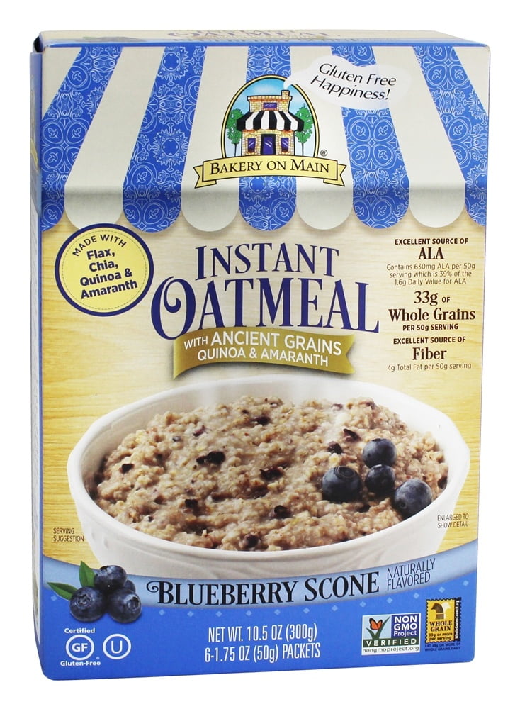 Bakery On Main Instant Oatmeal Blueberry Scone Flavored 10.5 oz(pack of 4) by