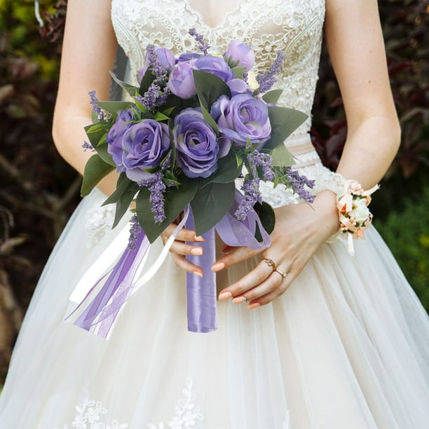 Bouquet for champagne wedding dress cheap