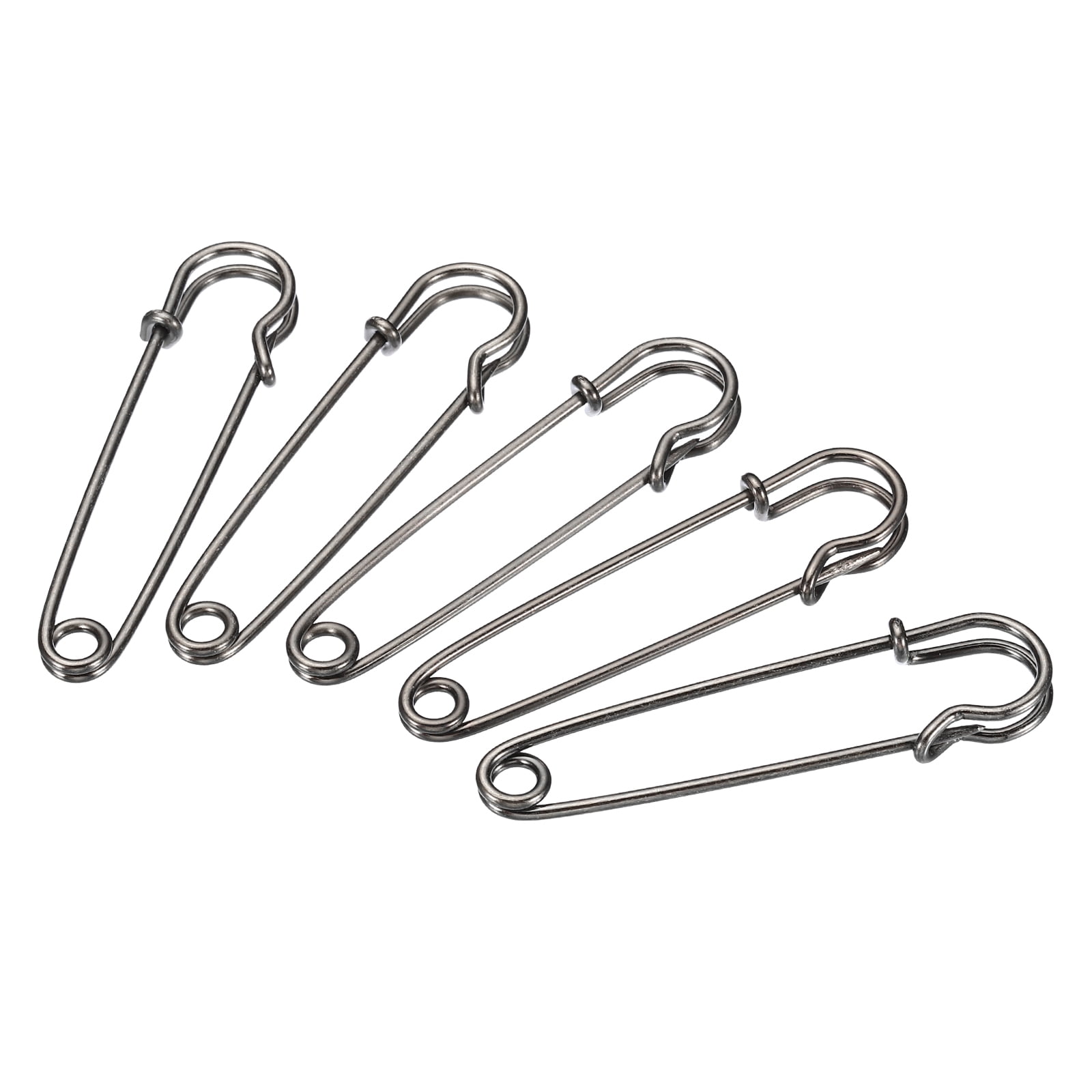 Uxcell Safety Pins 2.76 Inch Large Metal Sewing Pins Black 20Pcs ...