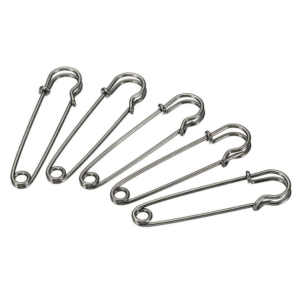 Uxcell Safety Pins 2.76 Inch Large Metal Sewing Pins Black 20Pcs