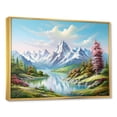 thumbnail image 2 of Designart "Dreamy Mountain Lake View" Landscape Mountains Floater Framed Canvas Prints, 2 of 5