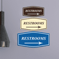 thumbnail image 4 of Fancy Restrooms Right Arrow Sign (Black) - Large, 4 of 5