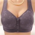 thumbnail image 4 of UoCefik Daisy Bras for Older Women Front Closure Wireless Push Up Bras Everyday Wirefree Comfortable Sleep Bralettes Purple 50, 4 of 5