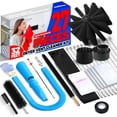 thumbnail image 1 of czcpp-11 Pcs Kit de Nettoyage de Conduit de Sécheuse Outils de Nettoyage de Sécheuse, Inclut Brosse de Conduit de Sécheuse de 30 Pieds, Accessoire d'Aspirateur à Peluches Bleu Omnidirectionnel, Brosse de Piège à Peluches de Sécheuse, Adaptateurs d'Aspirateur et de Sécheuse, 1 of 4