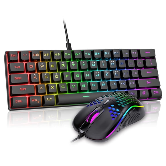 Combo de teclado y ratón para juegos RedThunder con cable 60% RGB