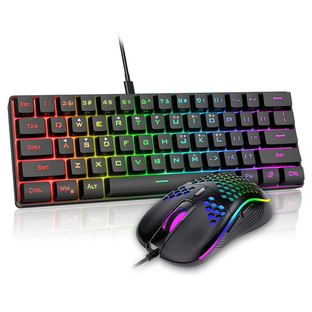 Combo de teclado y ratón para juegos RedThunder con cable 60% RGB