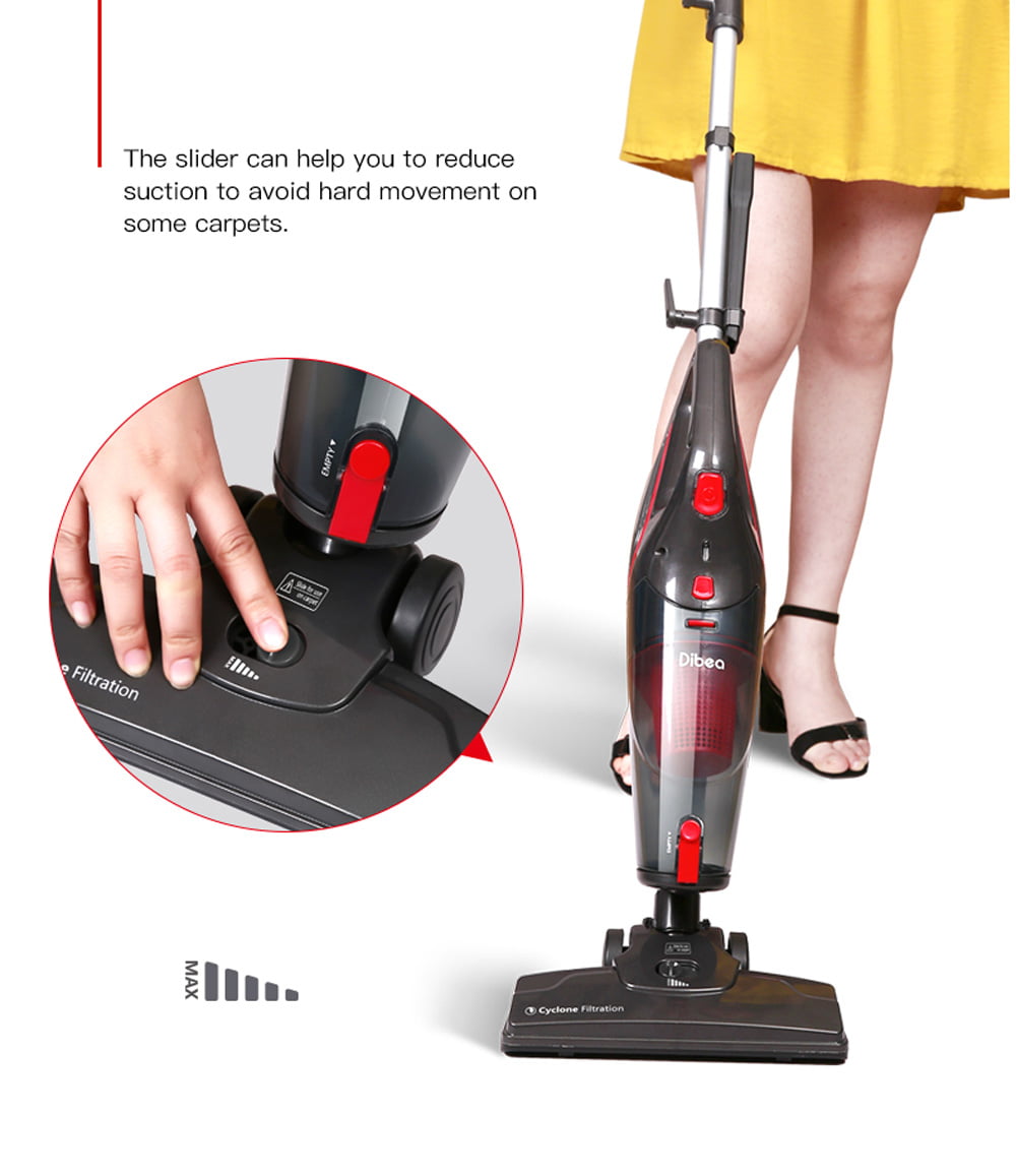 15Kpa Strong Suction Multi-Layer HEPA Filter 5 Height Adjustment for Carpet Hard Floor Pet Hair Dust SVC-SC4588-A Dibea Stick Vacuum Cleaner 2 in 1 Corded Lightweight Upright and Handheld Vacuum 1L Dust Bin 