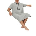 thumbnail image 4 of Lars Amadeus Nightshirts for Men's Loose Fit Short Sleeves Sleep Shirts Comfy Nightgown, 4 of 4