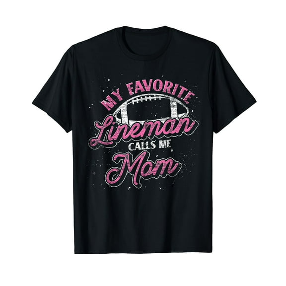 American Football Player Mom Mothers Day Funny Lineman T-Shirt
