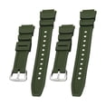 thumbnail image 3 of Correa de goma para reloj Yuyangstore AE-1300 SGW-300H SGW-500H Argenta verde 1,8 cm, 3 of 7