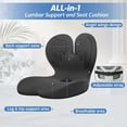 thumbnail image 3 of Memory Foam Seat Cushion,Orthopedic Ergonomic Seat Cushions for Tailbone,Sciatica, and Back Pressure Relief,L-Shaped Design & Adjustable Strap,Lumbar Support Pillow for Office,Car,Desk Chair, 3 of 10