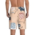 thumbnail image 2 of Balery Cute Ink Drawn Elephants Men's Cotton Knit Pajama Shorts Waistband & Pockets,Short Pajama Pants-Large, 2 of 8