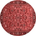 thumbnail image 1 of Ahgly Company Indoor Round Oriental Red Industrial Area Rugs, 6' Round, 1 of 4