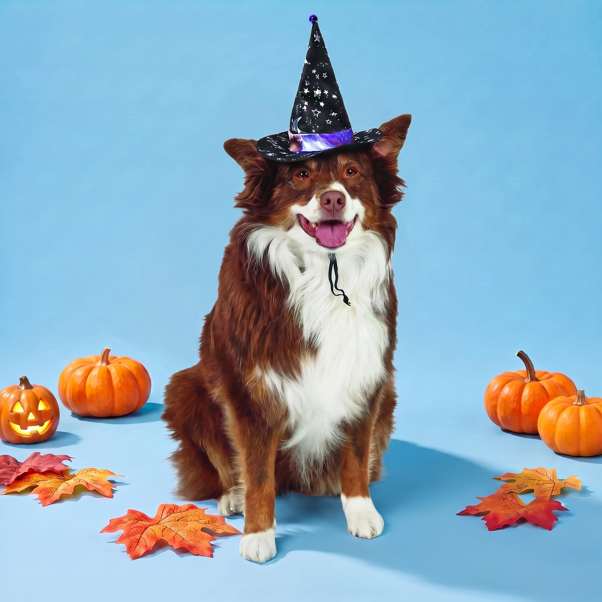 Vibrant Life Halloween Witch's Hat Costume for Dogs, Black, M/L