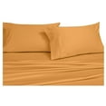 thumbnail image 1 of Royal's Solid Gold 300-Thread-Count 4pc Queen Waterbed-Sheets 100% Cotton, Sateen Solid Sheet Set, 1 of 2