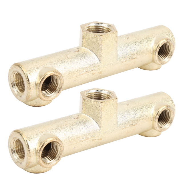 Conector de válvula, 2 piezas Conector de válvula de 6 vías Equipo de compresor de aire Accesorios de bomba de aire Lo mejor en su clase