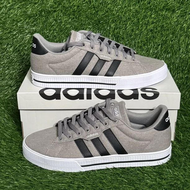 Size 9 - Mens Adi-das Daily 3.0 Dove Grey Casual Sneakers - FW3270