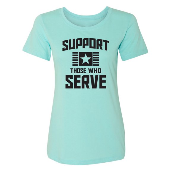 Support Those Who Serve Womens crewneck tee