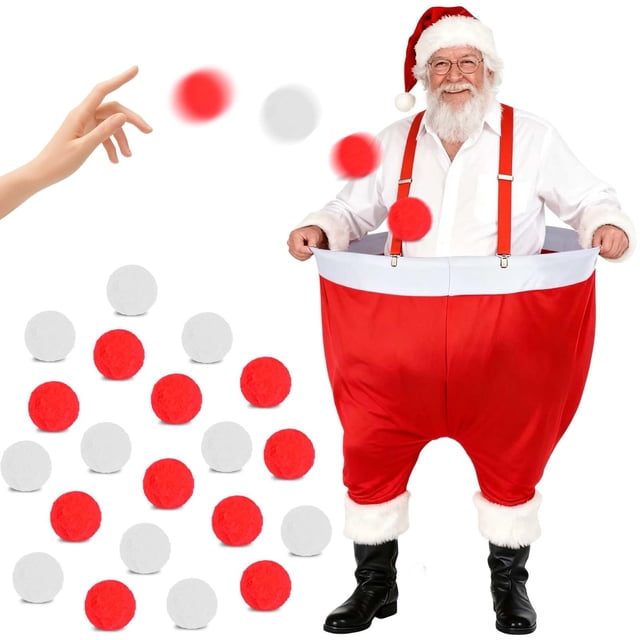 Juego de lucha de bolas de nieve Karjiaja Santa Pants con 20 bolas